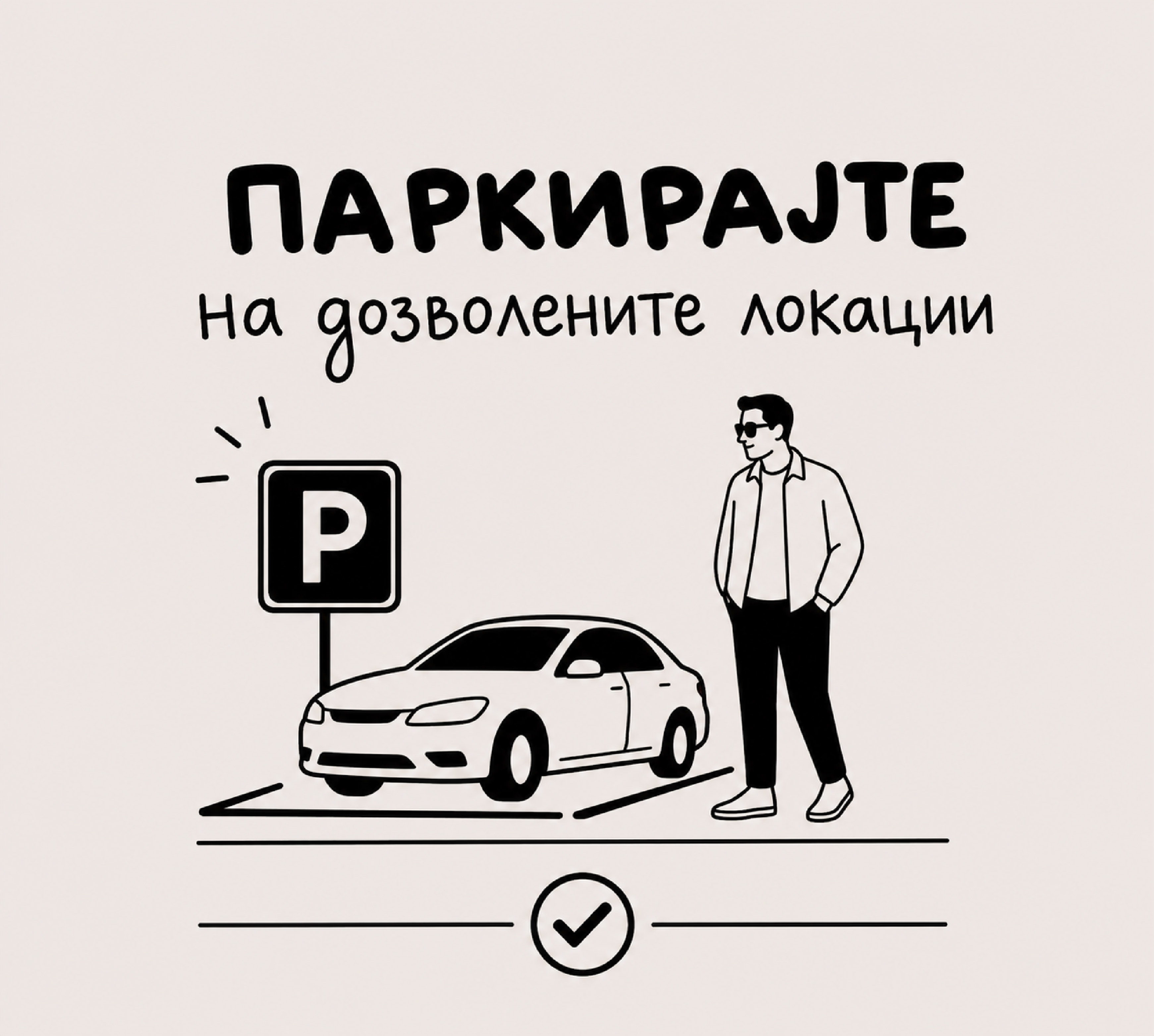 Паркирајте на дозволените локации